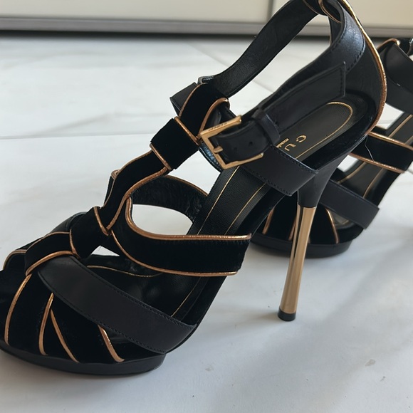 Gucci black and gold heels - Picture 6 of 7